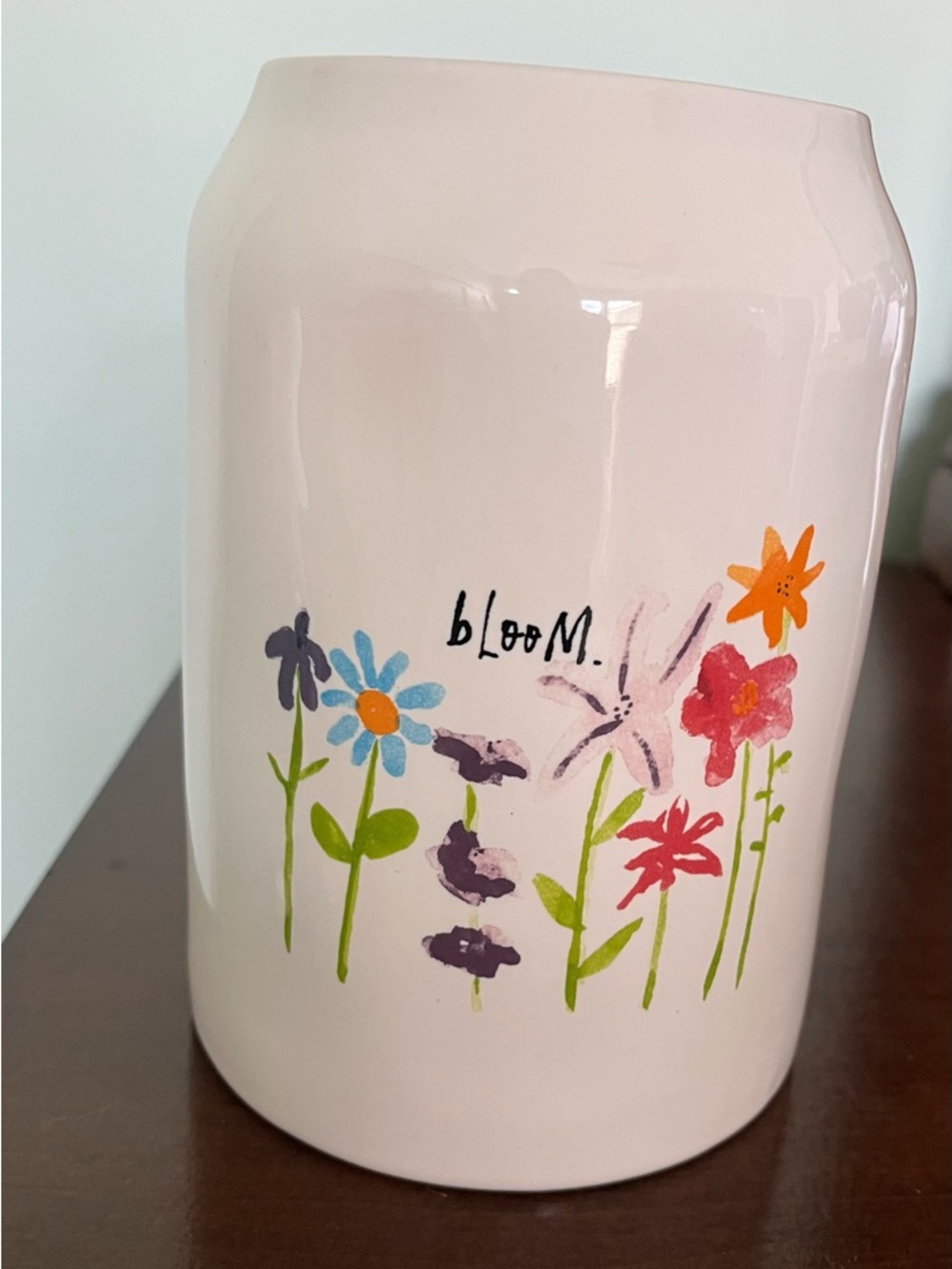 Ceramic Jar with Spring Bloom Design